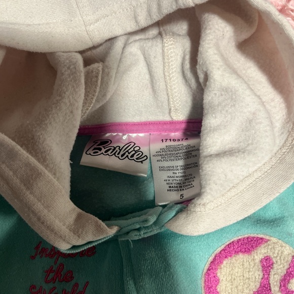 Barbie Mint and Pink Hoodie - Picture 4 of 6